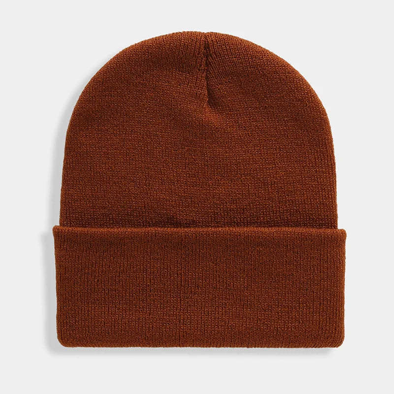 Damen Bequeme Strickmütze mit umschlagbarem Rand Heidi-Mode