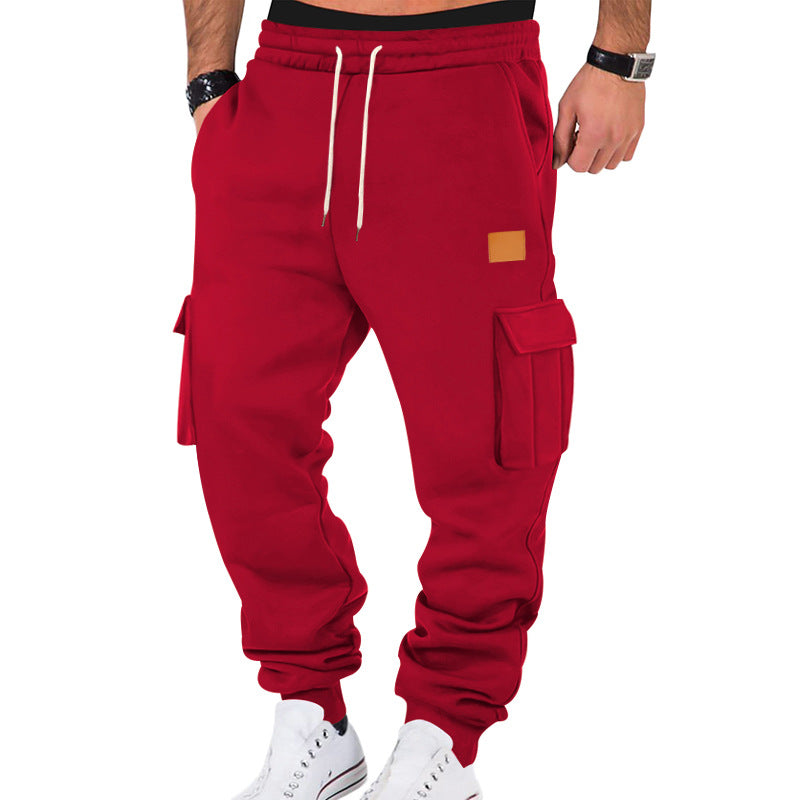 Herren Cargo-Sweatpants mit praktischen Seitentaschen und elastischem Bund Heidi-Mode