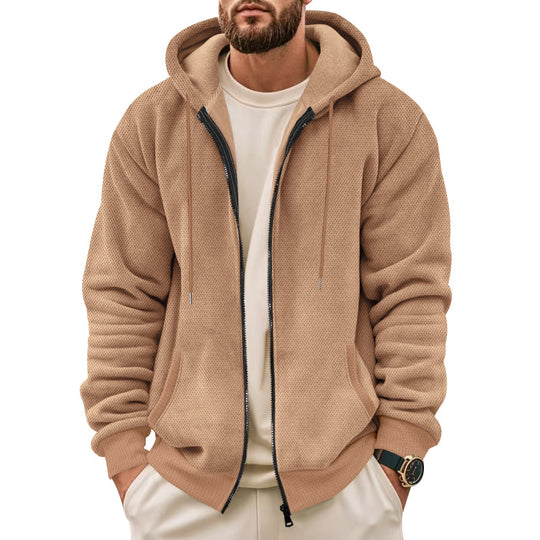 Herren Sportliche Kapuzenjacke mit innovativer Struktur Heidi-Mode