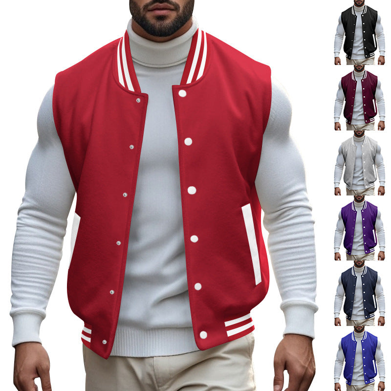 Herren trendige Collegejacke mit sportlichem Schnitt Heidi-Mode