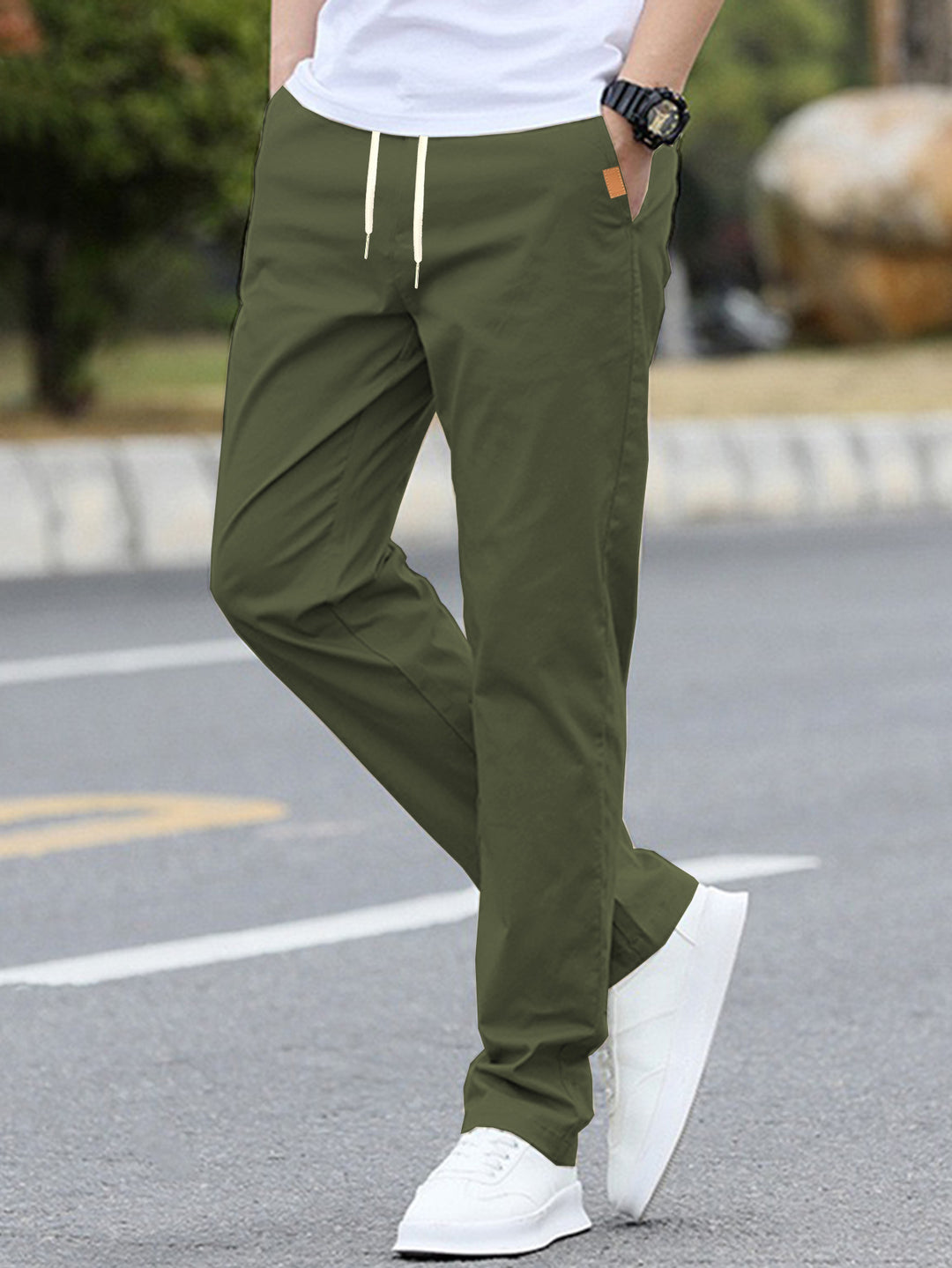 Herren Freizeit-Hose mit atmungsaktivem Material und elastischem Bund Heidi-Mode