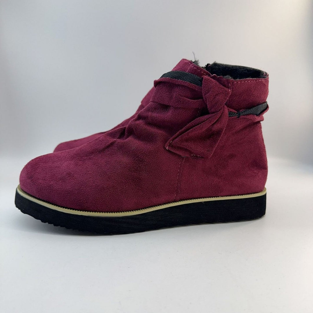 Damen Wedge-Stiefeletten mit geschmackvollem Falten-Design und rutschfester Sohle Heidi-Mode