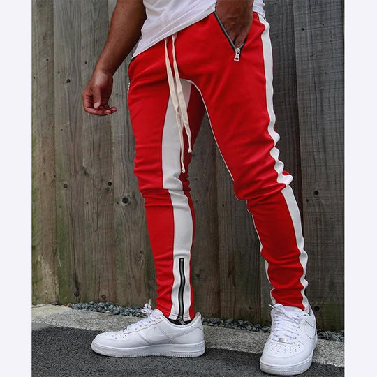 Herren Sportliche Slim-Fit Jogginghose mit Seitentaschen Heidi-Mode