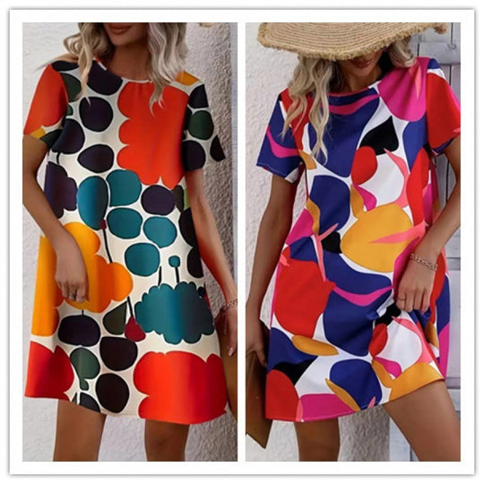 Frauen Künstlich Gedrucktes Shift Kleid Heidi-Mode