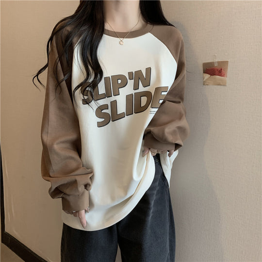 Damen Casual Graphic Raglan Sweatshirt Heidi-Mode