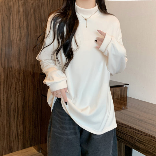 Femme Mock Neck Langarm-Top Heidi-Mode