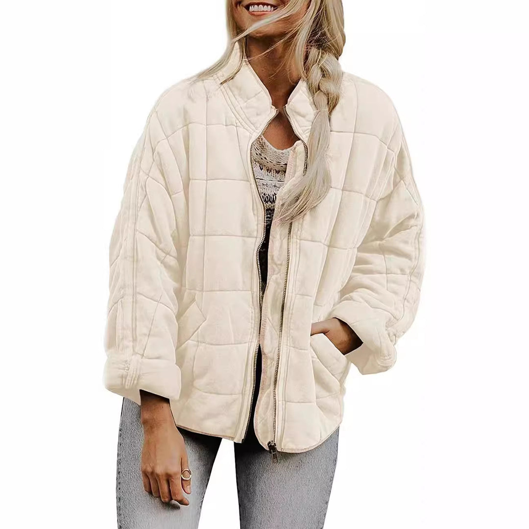 Damen Quilted Jacke mit praktischen Taschen und schnittfestem Design Heidi-Mode