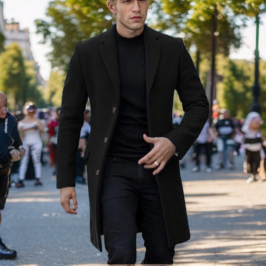 Herren eleganter einfacher Mantel Heidi-Mode