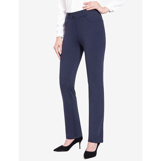 Damen Elegante figurbetonte Stretchhose mit hohen Taschen Heidi-Mode