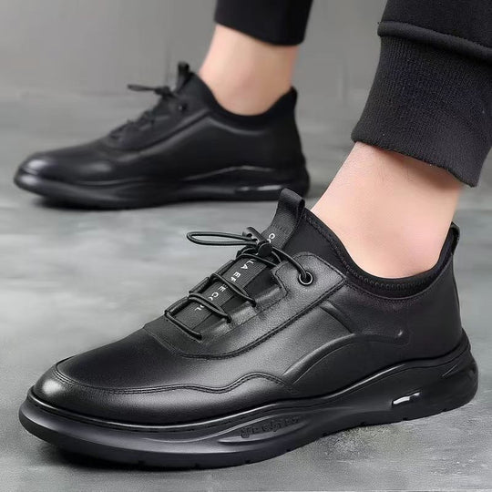 Herren Bequeme Ledersneaker mit atmungsaktiver Innensohle und flexibler Laufsohle Heidi-Mode