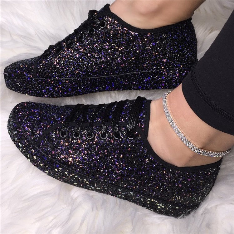 Damen Glitzernde Sneaker mit atmungsaktiver Sohle und zusätzlichem Komfort Heidi-Mode
