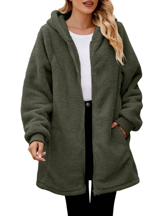 Damen kuschelige Fleecejacke Heidi-Mode