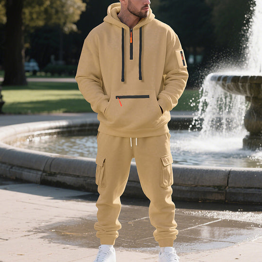 Herren Sportliches Hoodie-Set mit praktischen Taschen und modernem Design Heidi-Mode