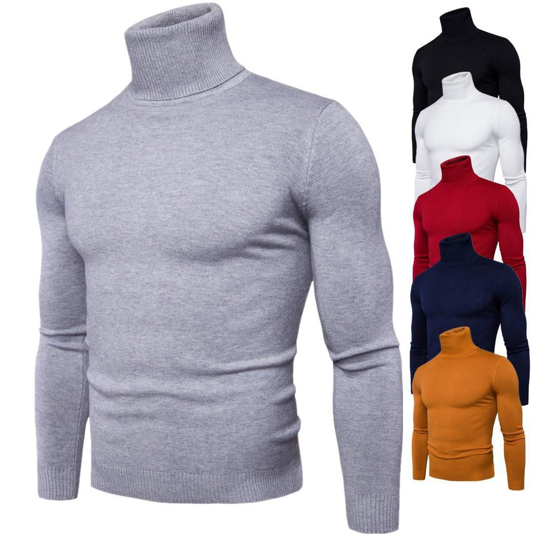 Herren Rollkragenpullover aus weichem Merinowolle Heidi-Mode