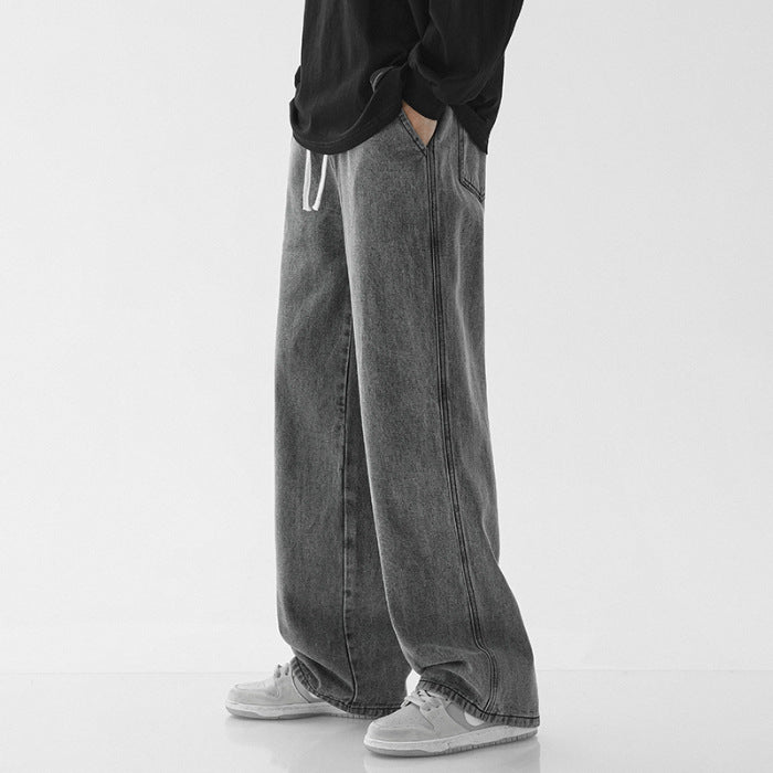 Herren weite Denim-Hose im modernen Vintage-Stil Heidi-Mode