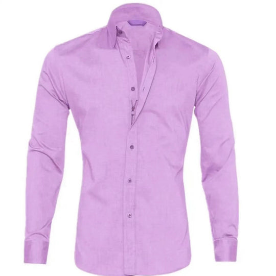 Herren modisches Langarmhemd mit Reißverschluss Heidi-Mode