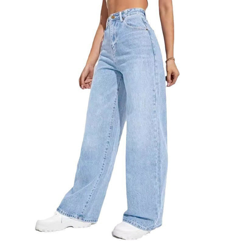 Damen Weit geschnittene Jeans im Vintage-Stil Heidi-Mode