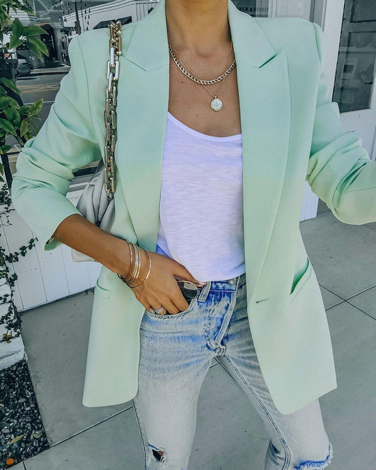 Damen Modischer Oversized Blazer mit strukturiertem Design und praktischen Taschen Heidi-Mode