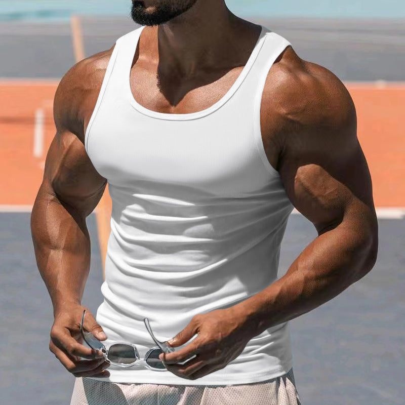 Herren atmungsaktives Sport-Tanktop mit körperbetontem Schnitt und feuchtigkeitsregulierendem Material Heidi-Mode