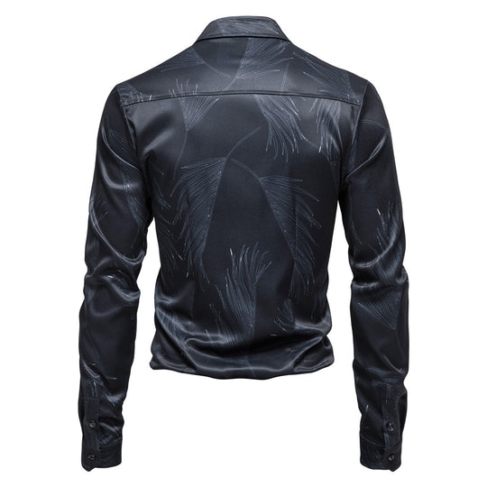 Herren Hemd mit elegantem Muster und modernem Glanz Heidi-Mode