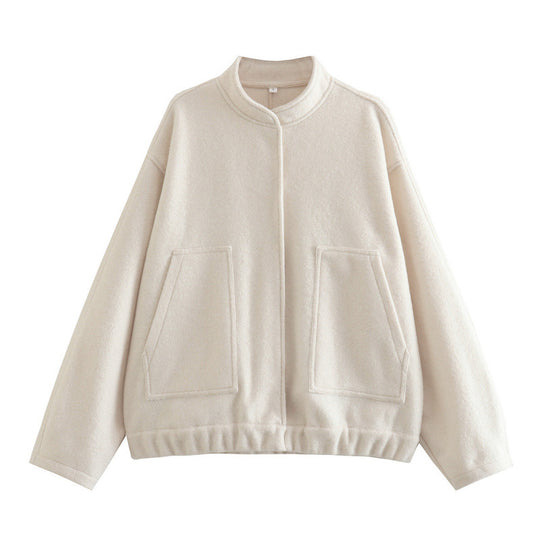 Damen coole Oversize-Jacke aus weichem Wollmix Heidi-Mode