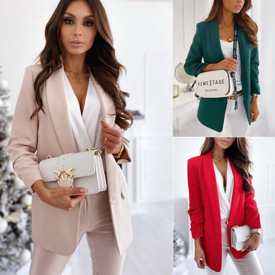 Damen eleganter, taillierter Blazer mit feinem Schnitt Heidi-Mode