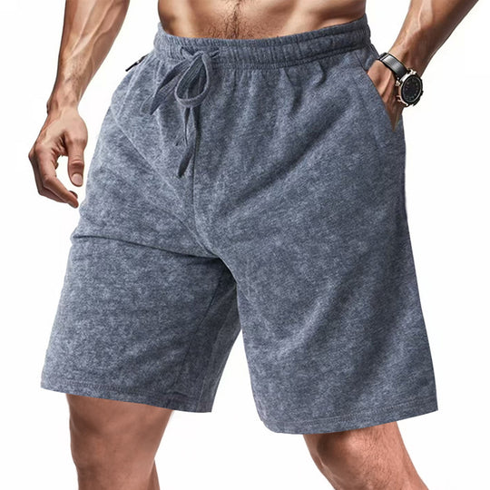 Herren bequeme Freizeit-Shorts aus sanftem Stoff mit verstellbarem Kordelzug Heidi-Mode
