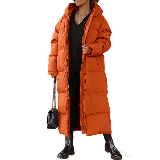 Damen Lange gesteppte Winterjacke Heidi-Mode