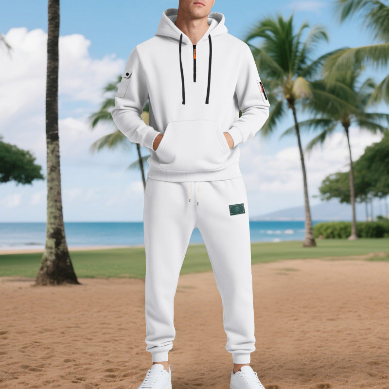 Herren Sportliches Hoodie- und Jogginganzug-Set mit atmungsaktiven Eigenschaften und praktischen Taschen Heidi-Mode