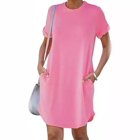 Damen Casual Kleid mit praktischen Taschen Heidi-Mode