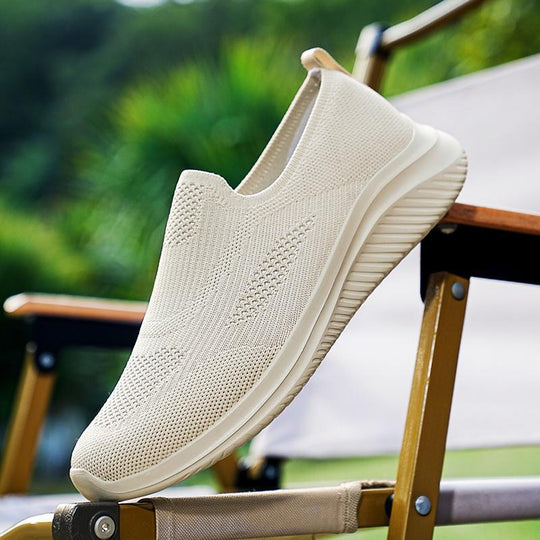 Herren Leichte Slip-On Sport Sneakers mit Atmungsaktivem Strickdesign Heidi-Mode
