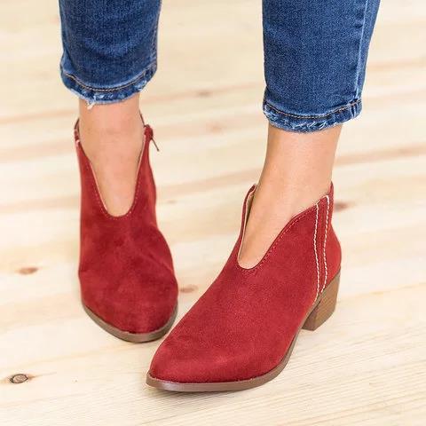 Damen Ankle Boots mit modischem Leopardenmuster und praktischem Reißverschluss Heidi-Mode