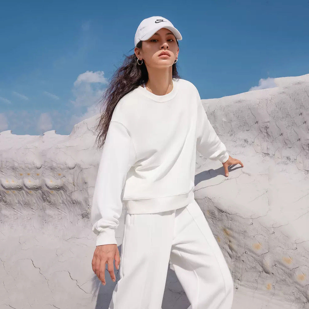 Damen bequemer Sportanzug mit lässigem Schnitt und hohem Bund Heidi-Mode