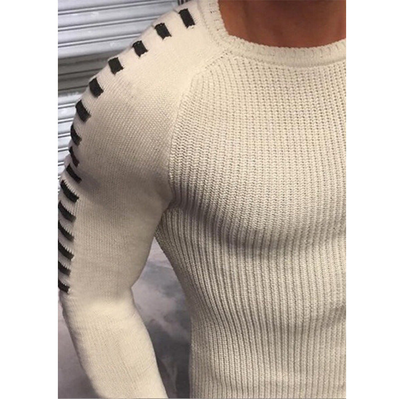 Herren strukturierter Pullover mit modernem Schnitt und kreativen Details Heidi-Mode