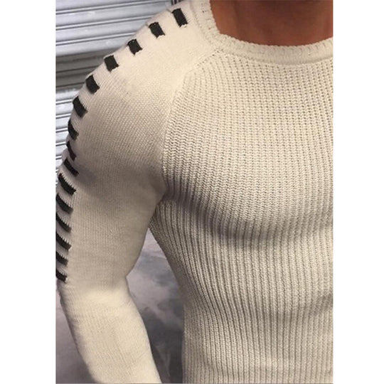 Herren strukturierter Pullover mit modernem Schnitt und kreativen Details Heidi-Mode