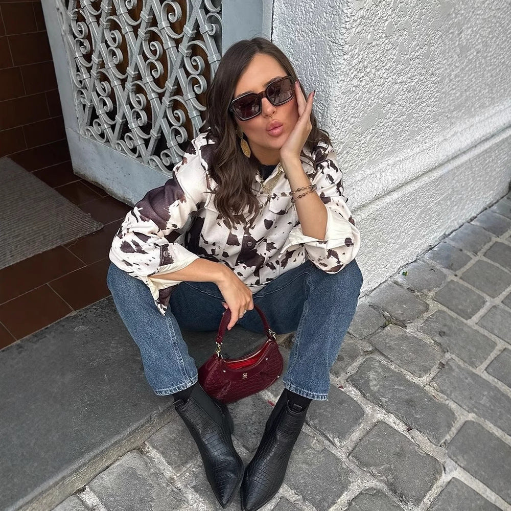 Damen Cowhide Jacke Heidi-Mode