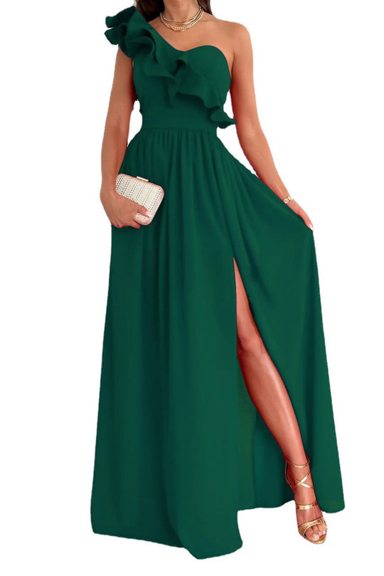 Heidi-Mode | Off The Shoulder Maxikleid mit Rüschentop