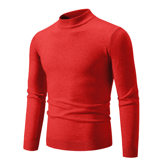 Herren modischer Rollkragenpullover aus feiner Strickqualität Heidi-Mode