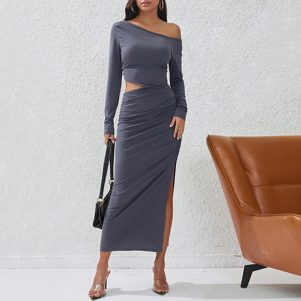 Heidi-Mode | Split-Knoten Taillenkleid Mid-Length Party Dress