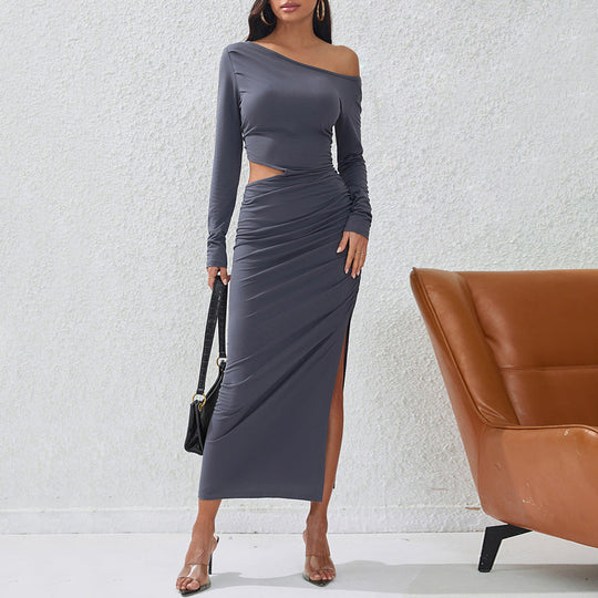 Heidi-Mode | Split-Knoten Taillenkleid Mid-Length Party Dress