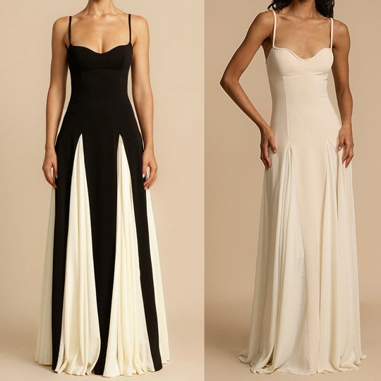 Damen Elegantes Abendkleid mit asymmetrischem Saum und feinen Rüschen Heidi-Mode