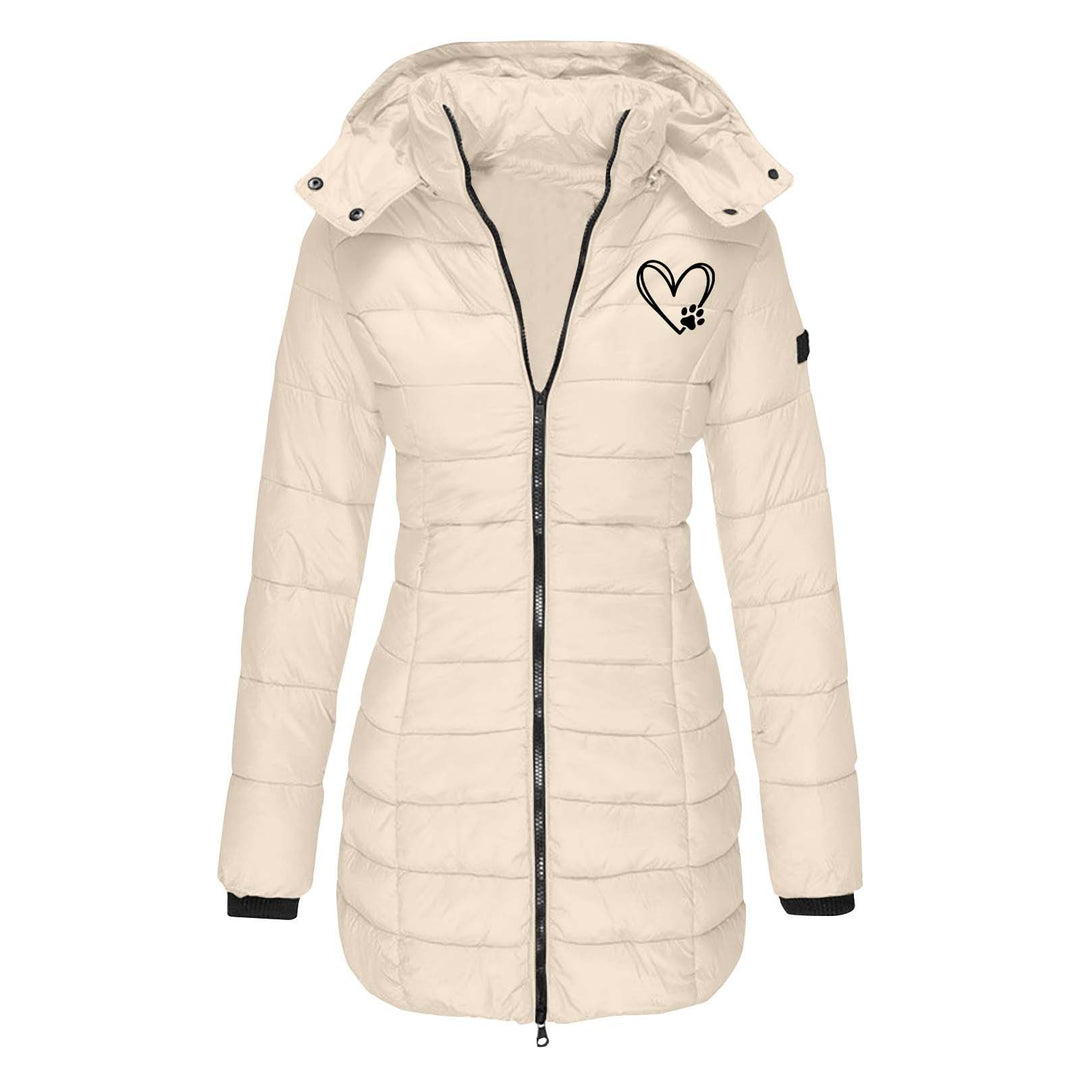 Damen gesteppte Winterjacke mit abnehmbarer Kapuze Heidi-Mode