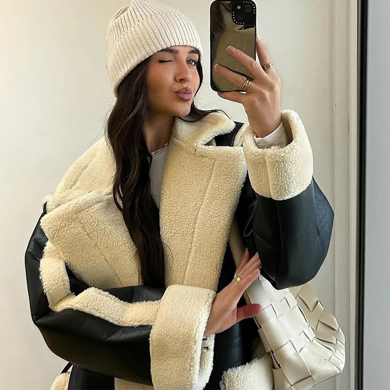 Damen Modischer Langmantel mit Kuschelfutter Heidi-Mode