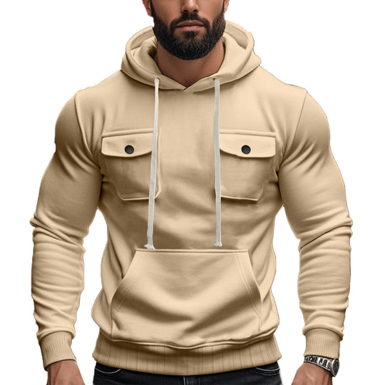 Herren Kapuzenpullover mit praktischen Pattentaschen und modernem Design Heidi-Mode
