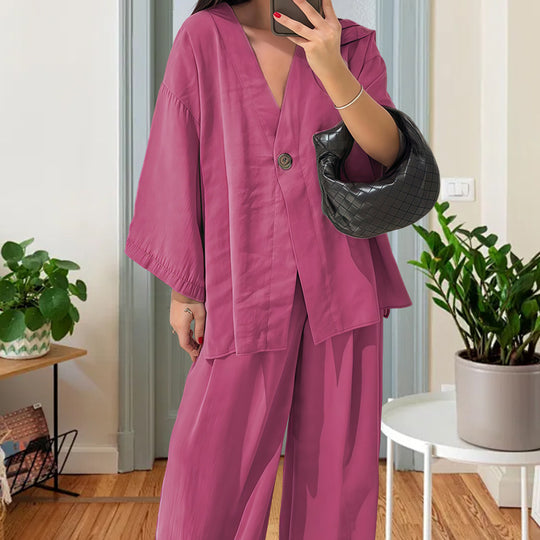 Damen Elegante Kimono-Jacke mit weiten Ärmeln und lockerer Passform Heidi-Mode