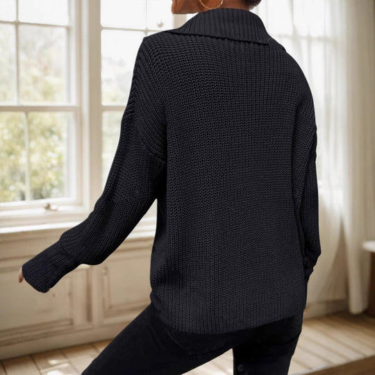 Damen lockerer Strickpullover Heidi-Mode