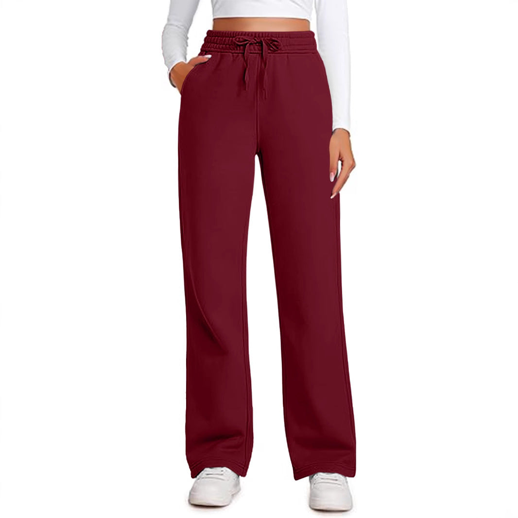 Damen Lässige Freizeithose mit weitem Schnitt und elastischem Bund Heidi-Mode
