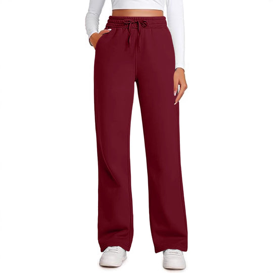 Damen Lässige Freizeithose mit weitem Schnitt und elastischem Bund Heidi-Mode