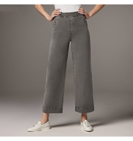 Damen Weitgeschnittene Stoffhose mit eleganten Details Heidi-Mode