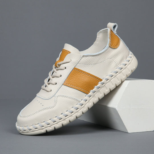 Damen Freizeit Leder Sneaker Heidi-Mode